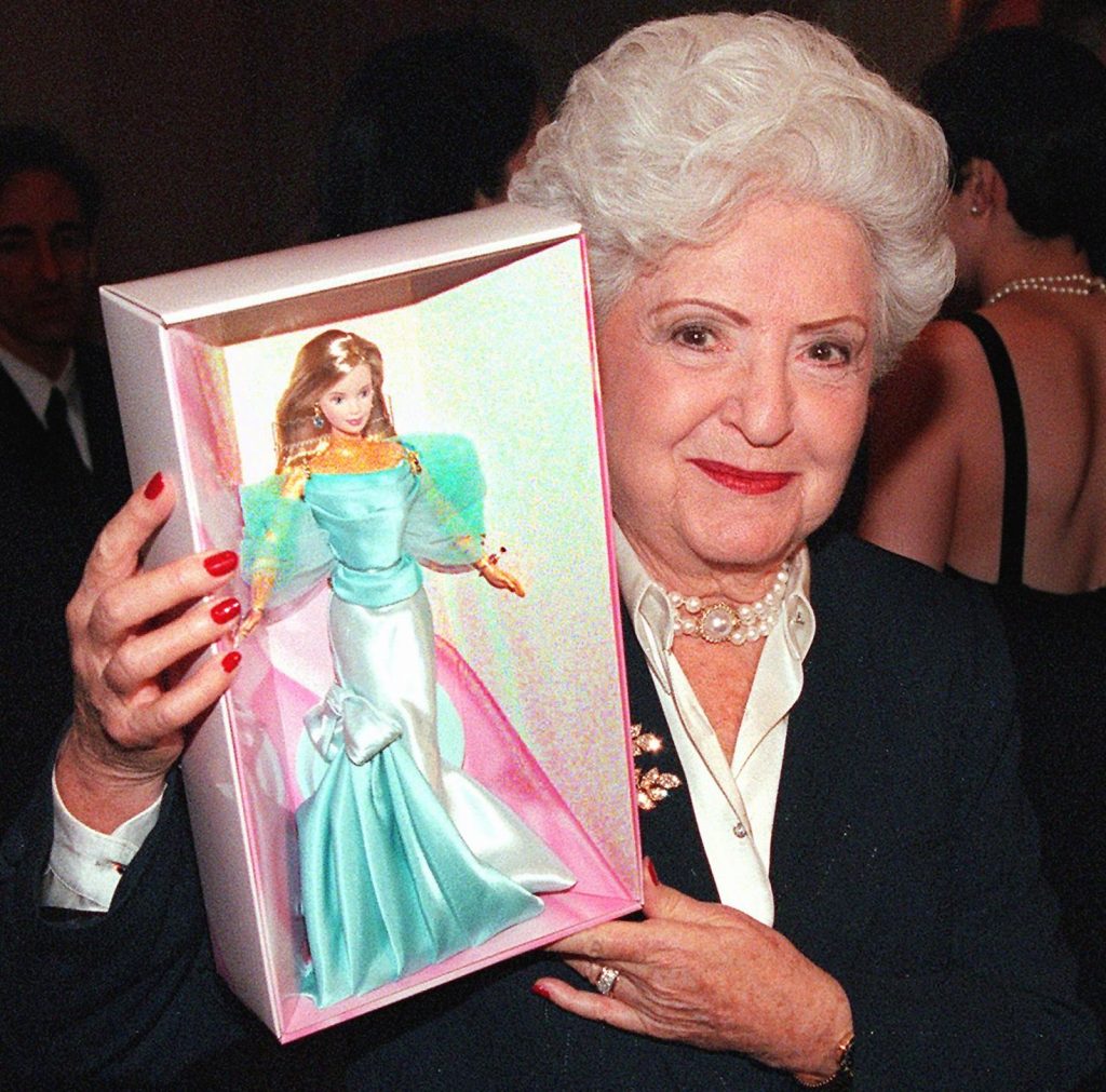 Ruth Handler with 40th Anniversary Barbie in 1999 PHOTO: DenverPost