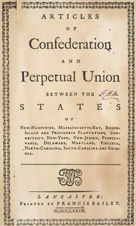 confederation articles states constitution united america inhabitants document congress history government enacted whistleblowers activist why 1777 1781 national timeline power