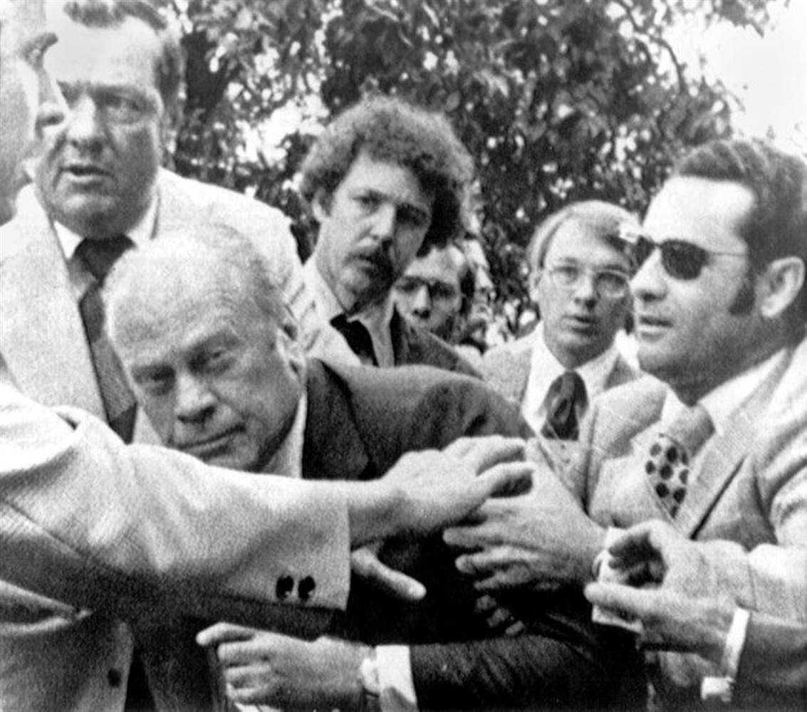 Image result for president gerald ford escapes the first  assassination attempt