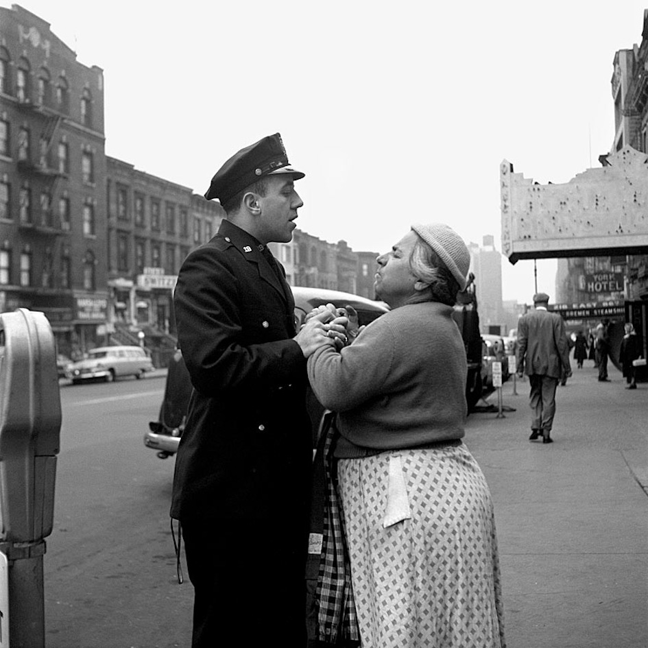 Armenian woman fighting, September, 1956, Lower East Side, NY