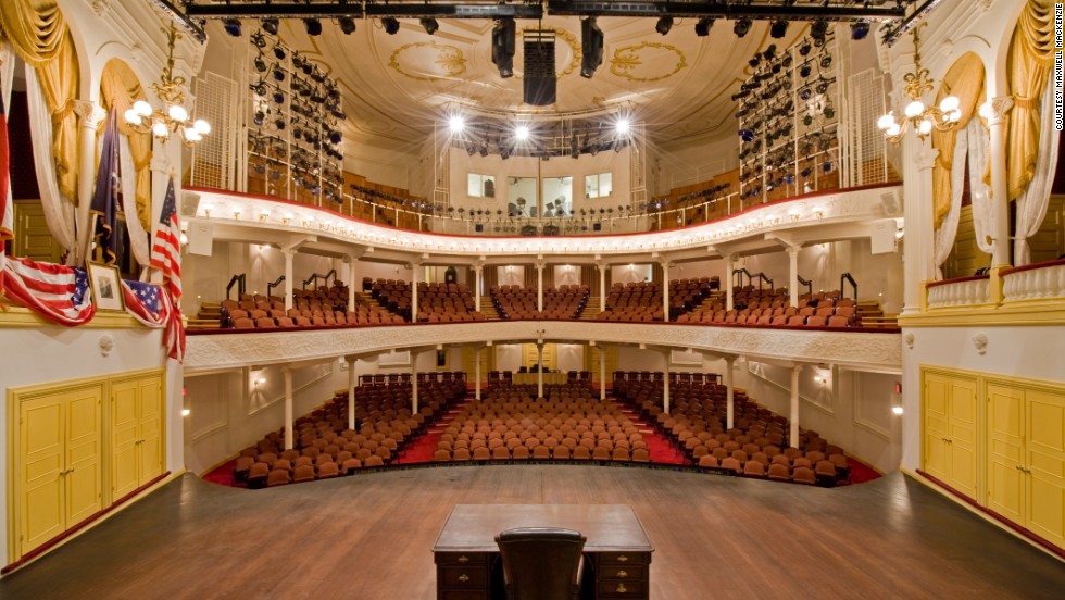 The Actual Ford's Theater. Presidents Box is to the left where Lincoln was shot. PHOTO: CNN