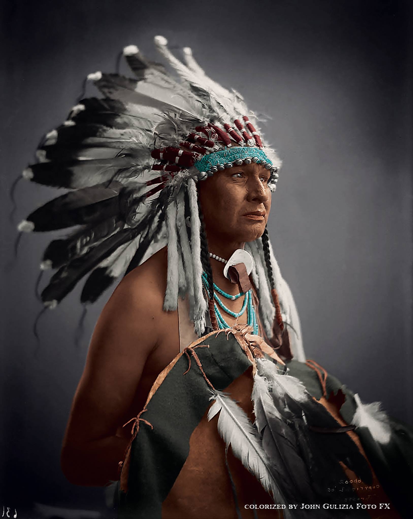 Rare Colorized Native American Images From The Past-7823