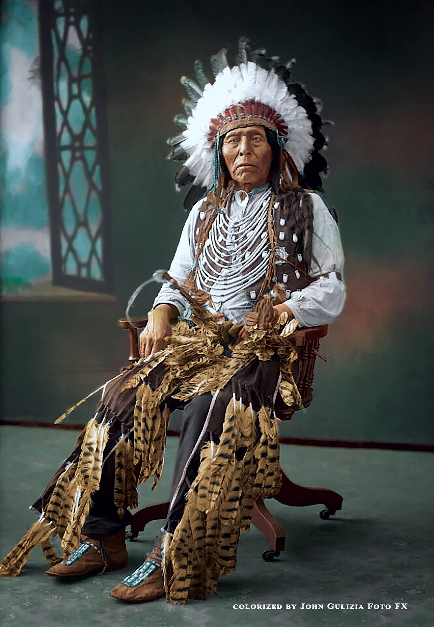 Rare Colorized Native American Images From The Past-7641