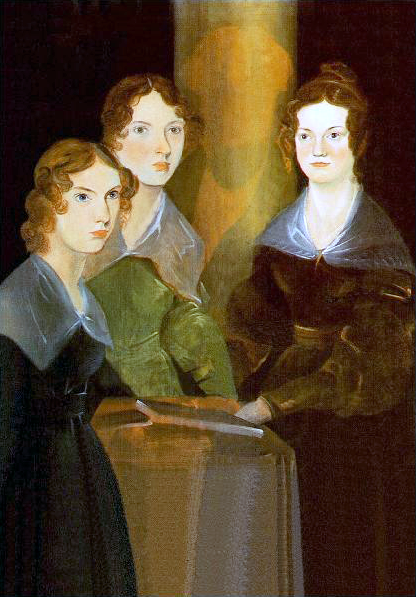 A portrait of (from left to right) Anne, Emily, and Charlotte Brontë done by their brother Branwell. Source: wikipedia.org
