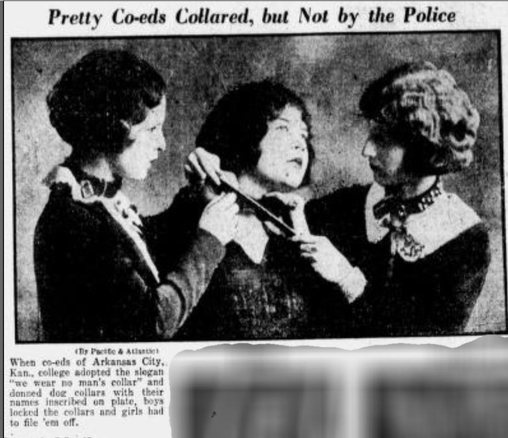 The 1925 Kansas College Dog Collar Protest